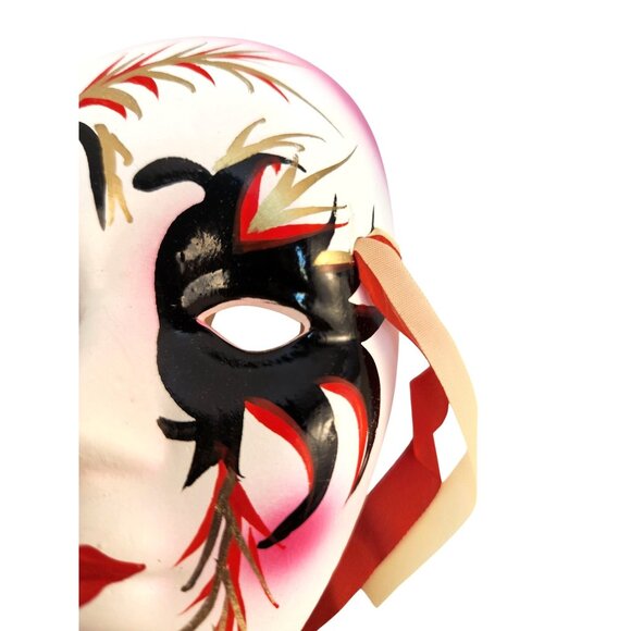 Venetian Style Mardi Gras Decorative Wall Masks Set Of 2 With Ribbon Ties For Ar - Picture 5 of 7